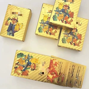55 карт Pokémon с Pikachu золотая и серебряная фольга