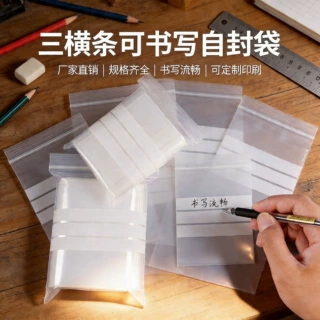可书写pe自封袋样品分装标签封口袋食品级中西药丸透明密封袋定制