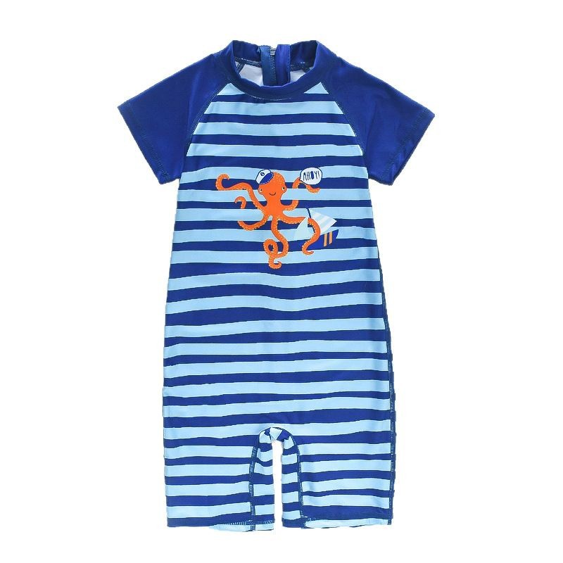 Traje de baño de una pieza para niños boxeador traje de baño de una pieza para niños estilo de dibujos animados estudiante de verano traje de baño de una pieza para niños