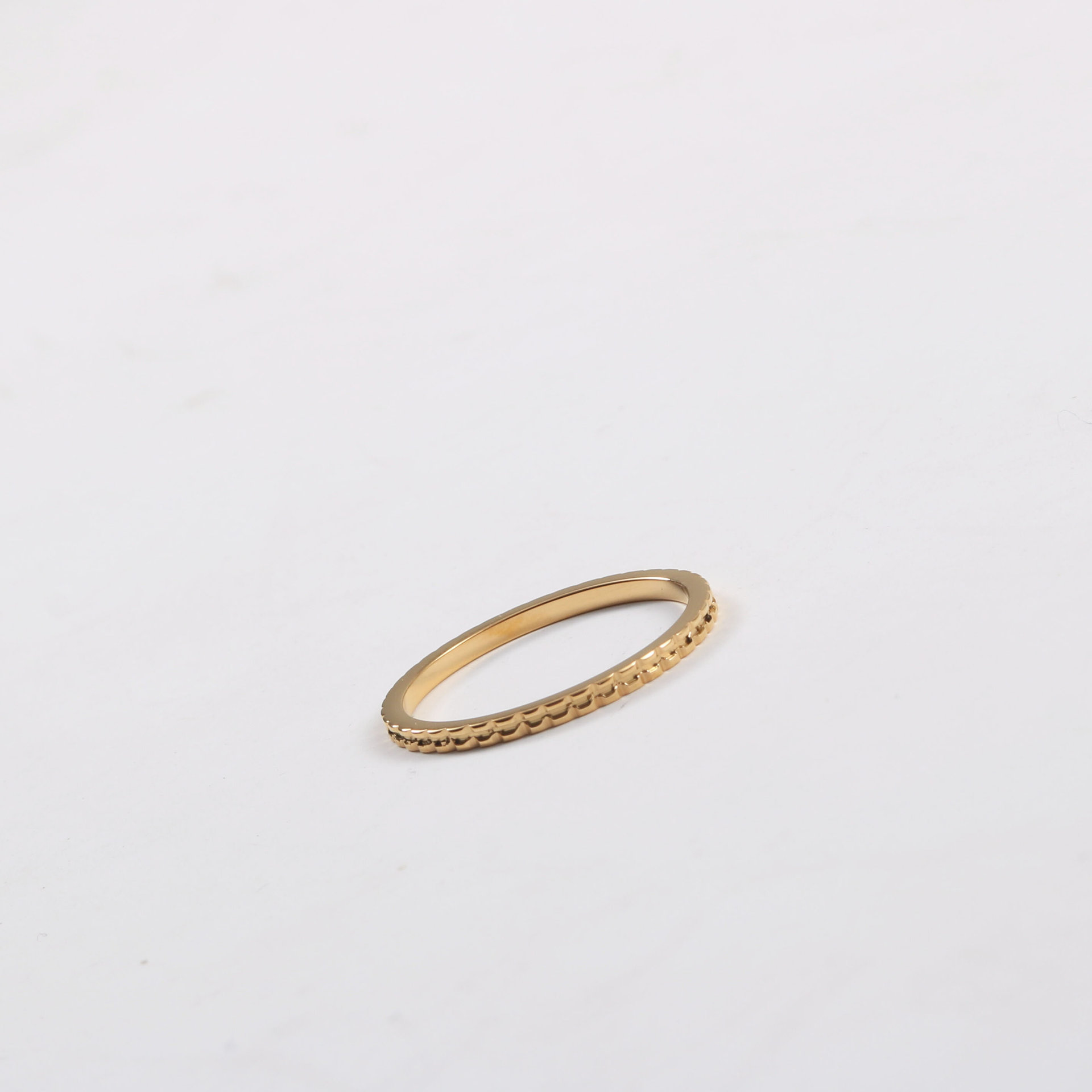 Simple Style Geometric Titanium Steel Plating Rings