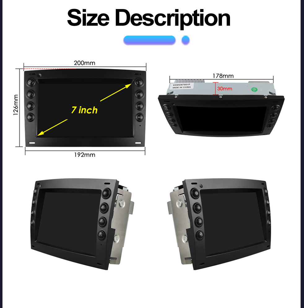 Suitable for 7inch Renault Megane 02-09 Android Car Gps High-Definition Screen Mp5 Bluetooth Navigation All-In-One Machine