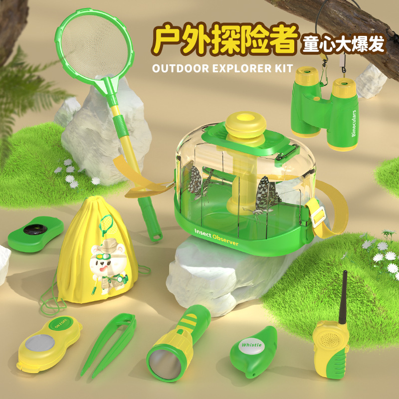 Insect Observation Box for Kidsren, Boys, Compass, Magnifying Glass, Telescope, Girls, Outdoor Toys, Exploration, Capture and Adventure