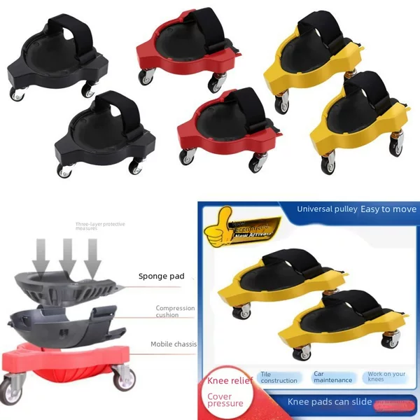 Multifunctional Sliding Knee Pad Rolling Knee Pad Is Convenient and Labor-Saving Universal Wheel Mobile Bricklayer Kneeling Pad