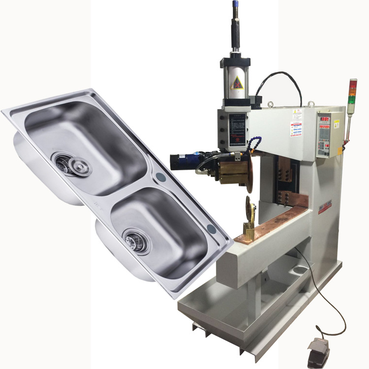 【巨能】供应不锈钢水盆长臂缝焊机水槽滚焊机不锈钢台盆缝焊机
