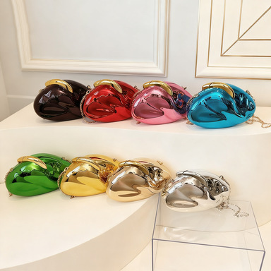 Bolsa de cena acrílica elíptica transfronteriza de moda bolsa de mano de cadena de moda bolsa de noche de hombro