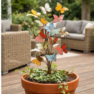 �羳3D Metal Butterfly Garden Stake��ʽ��ٺ����@�˘��b�Ʒ