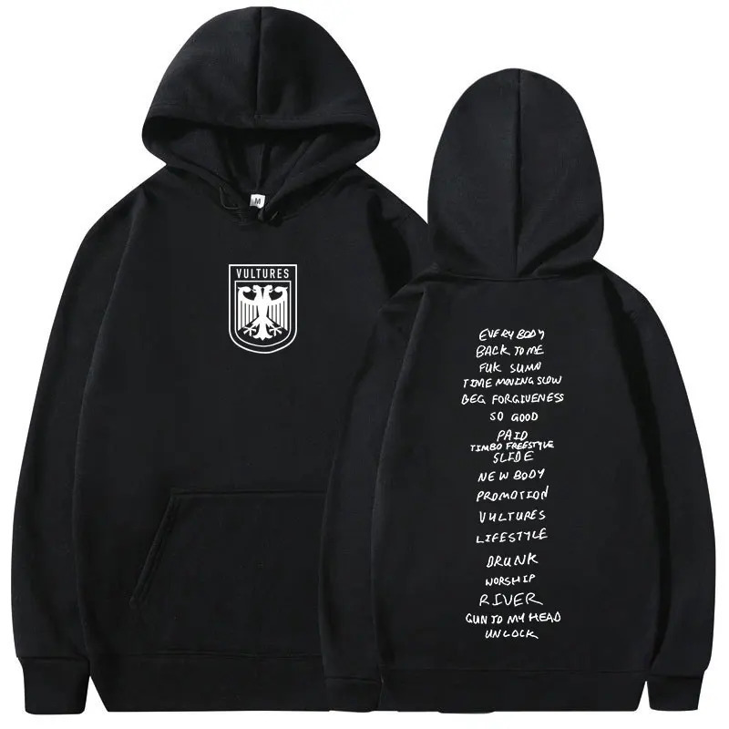 Rapper Kanye men's and women's trendy sports fashion casual fleece sweatshirt couple's style plus size cross-border