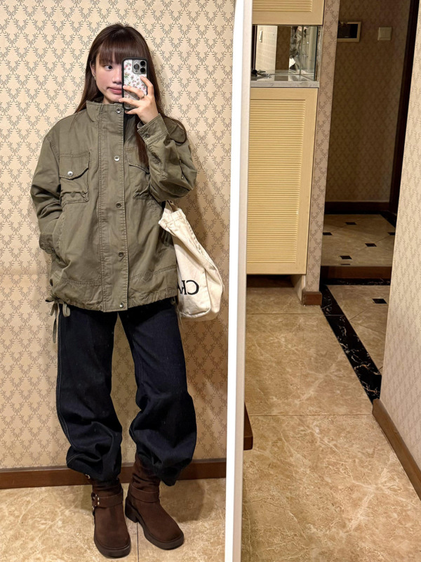 港式复古设计感宽松立领工装外套女春秋高级感百搭休闲夹克上衣潮|undefined