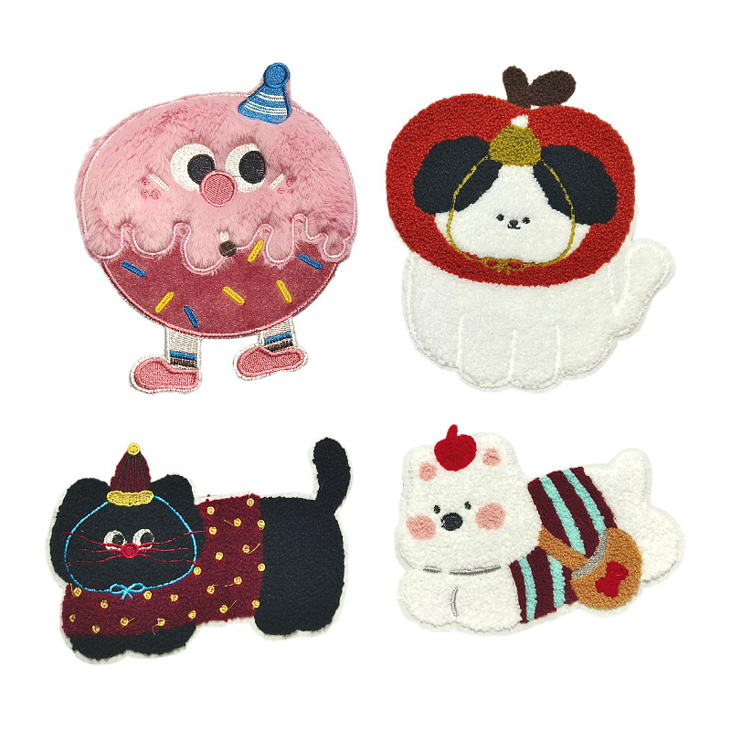 New Computer Embroidery Towel Embroidery Cartoon Animal Cloth Stickers Clothing Luggage Accessories Decoration Accessories Patch Stickers Diy