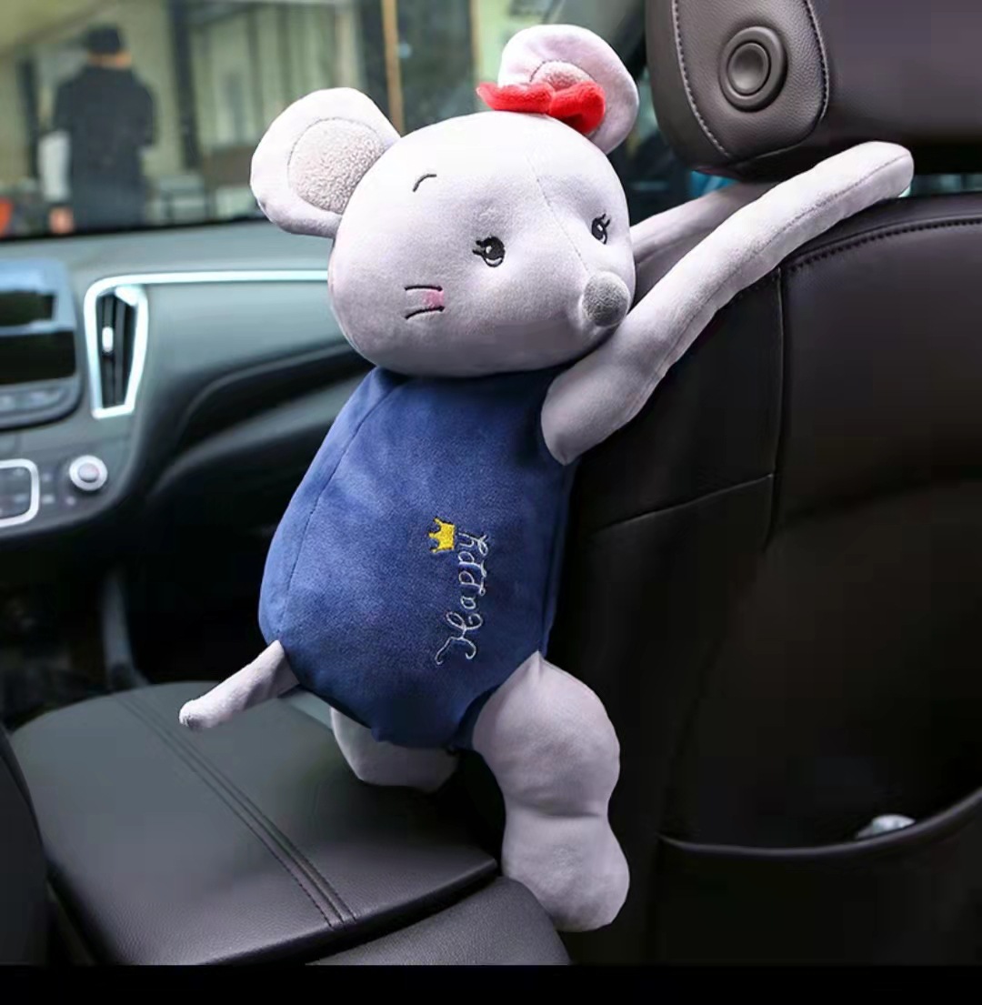 2022 Tigre año creativo coche caja de pañuelos coche colgante coche Super lindo papel bombeo decoración suministros