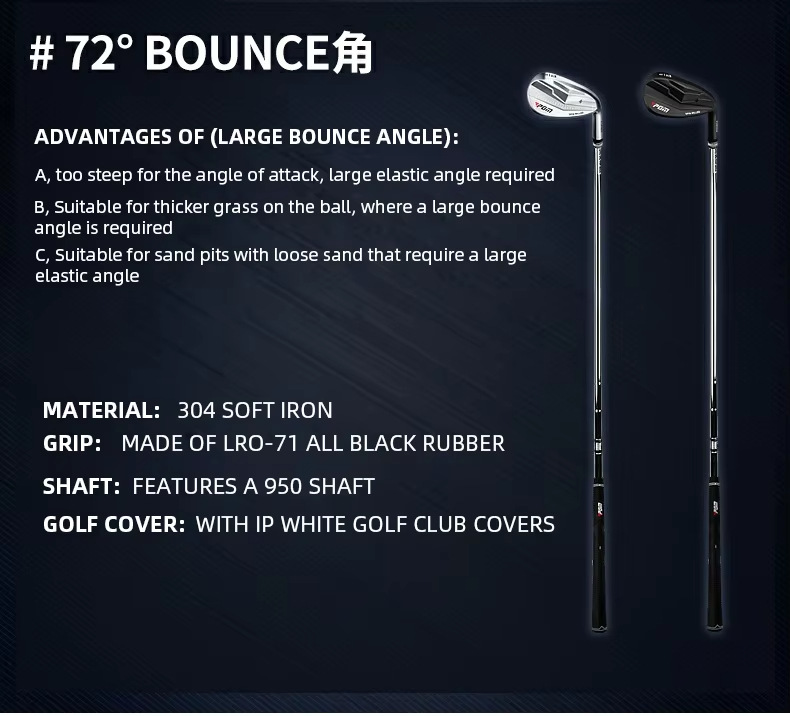 Gậy đánh golf PGM góc lớn 72° đào cắt xoay siêu ngược — SG011-Đen 72 °, SG011-Bạc 72 °, SG011-Tay trái đen 72 °, SG011-Tay trái bạc 72 ° chi tiết 36