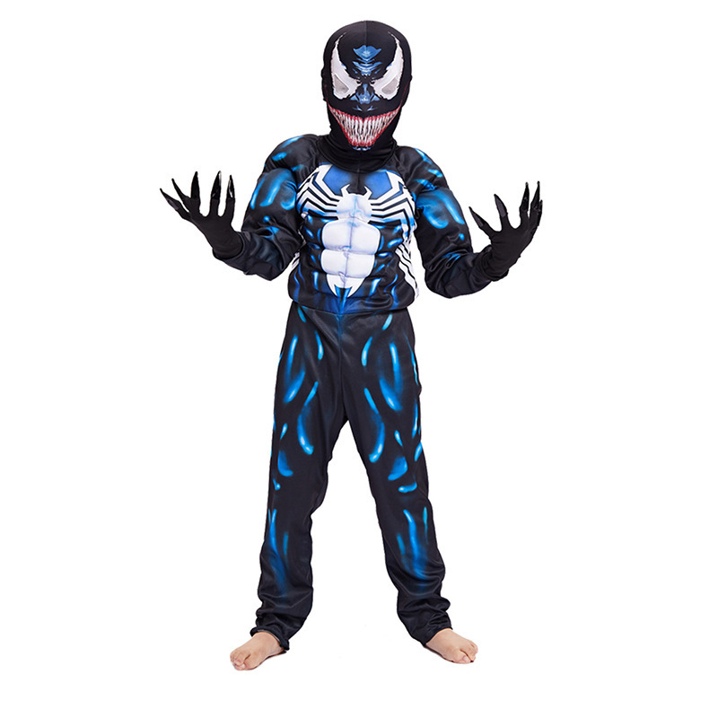 Trajes transfronterizos de Halloween para niños Venom Venom Trajes musculosos Cosplay Películas de anime Juegos de rol