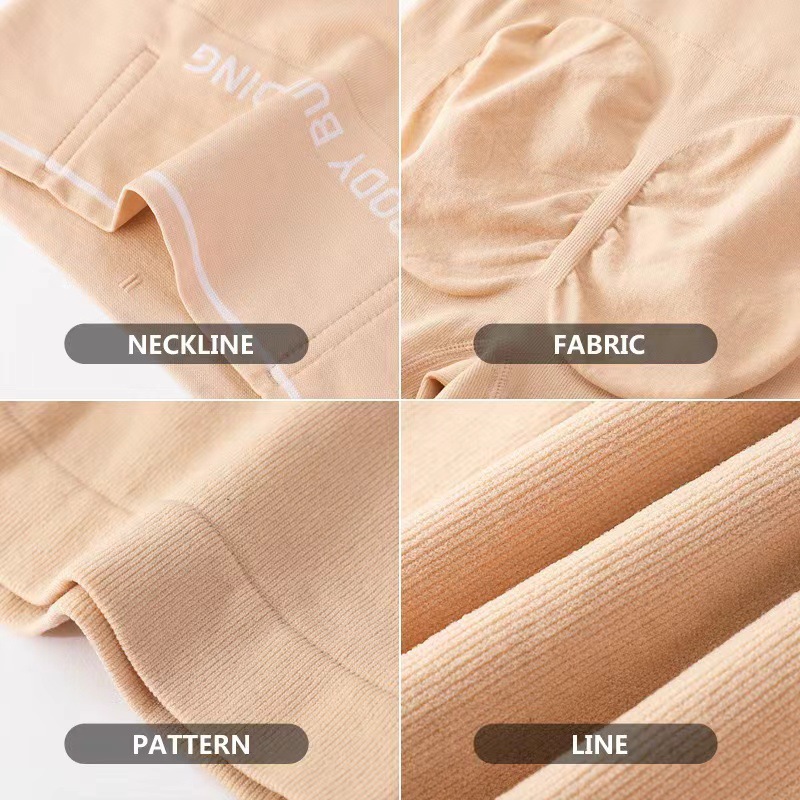 Pantalones de vientre de cintura alta sin costuras, pantalones bóxer de cintura con forma de barriga fuerte para mujer