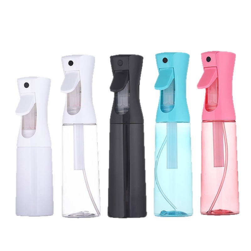 Botella de pulverización continua de alta presión botella de pulverización continua de niebla fina 200ml spray desinfectante 300ml cabello blanco