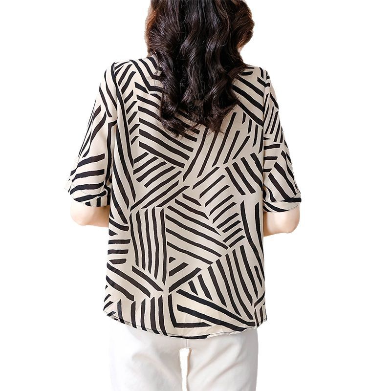 French fashionable large-size chiffon shirt for women cross-border…