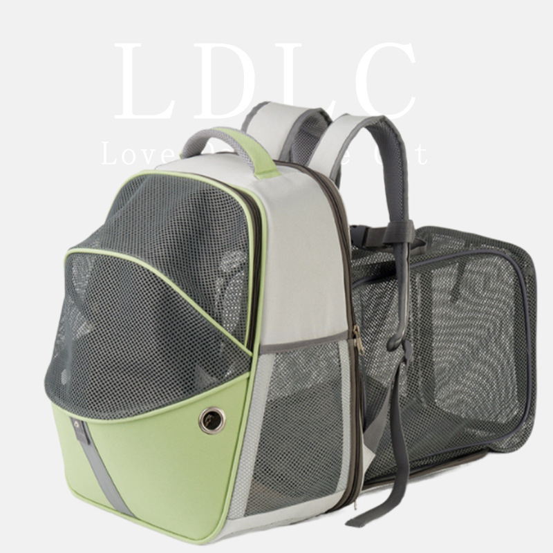 Plegable mascota mochila Amazon Venta caliente de gran capacidad gato bolsa transpirable expansión mascota gato mochila