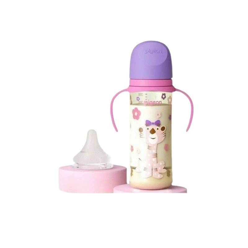 Painted children's feeding bottle, shatterproof pacifier, wide neck