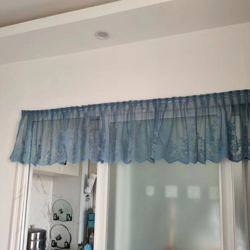 Lace Sheer Curtain, Half Curtain, Short Curtain, Door Curtain, No-Drill Cabinet Dustproof Curtain, Bay Window, Entryway Partition Decoration