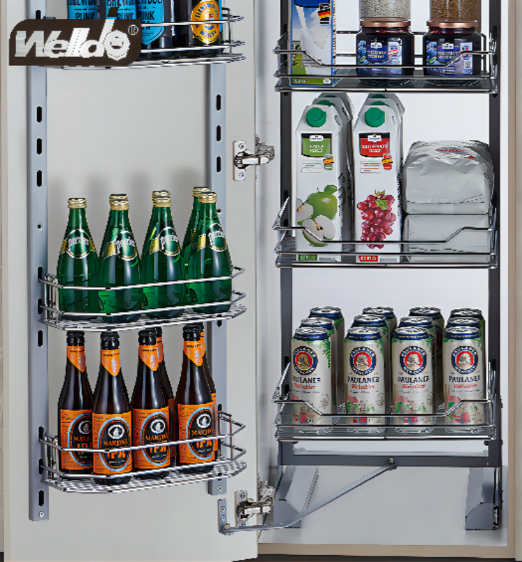 Welldo纬东 厨房高柜多层大怪物拉篮橱柜开门式多层联动收纳拉篮
