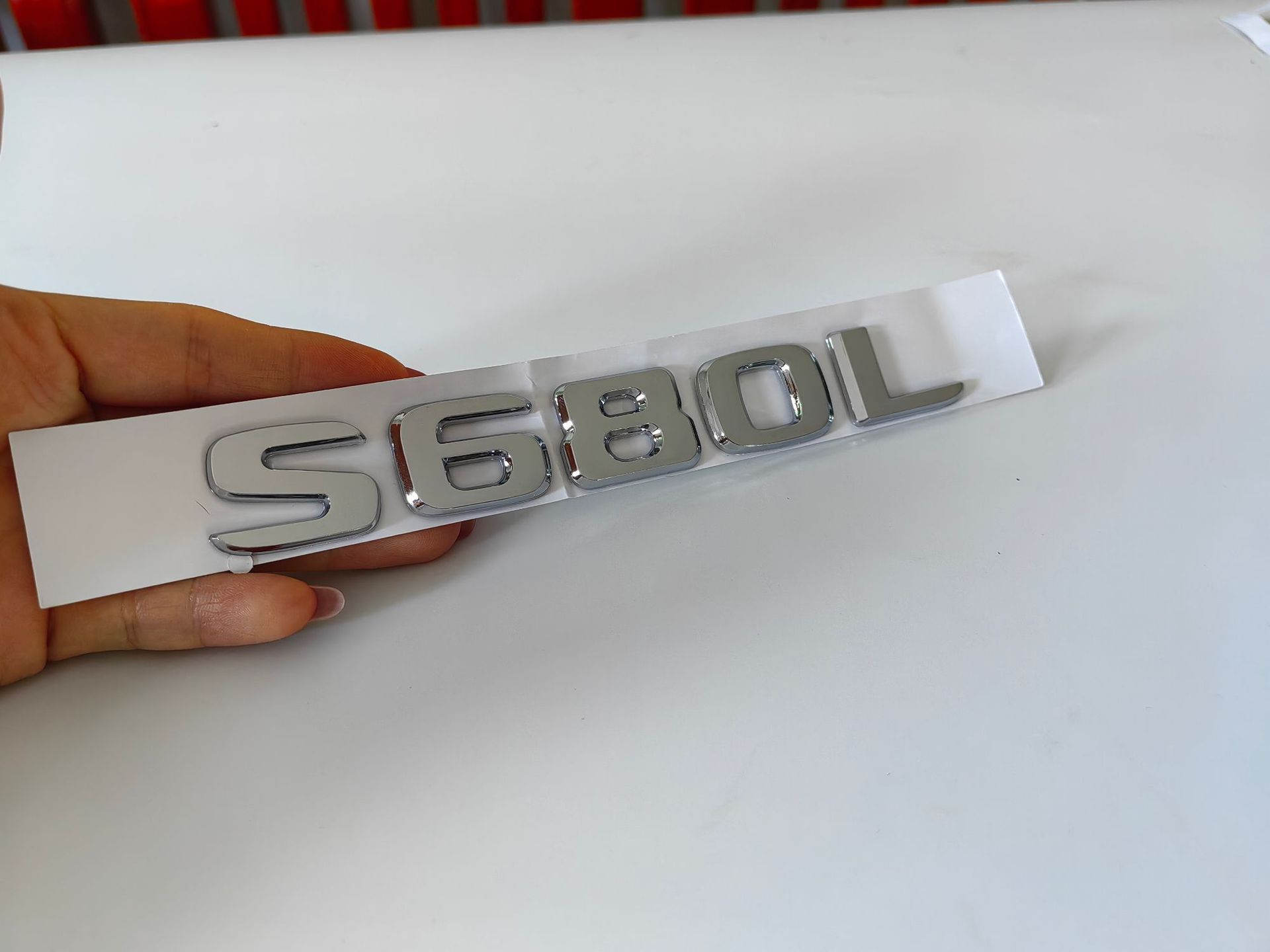 Mercedes-Benz car logo rear emblem sticker E/C-Class E300L/GLC/GLE/AMG/260L number letter emblem in English