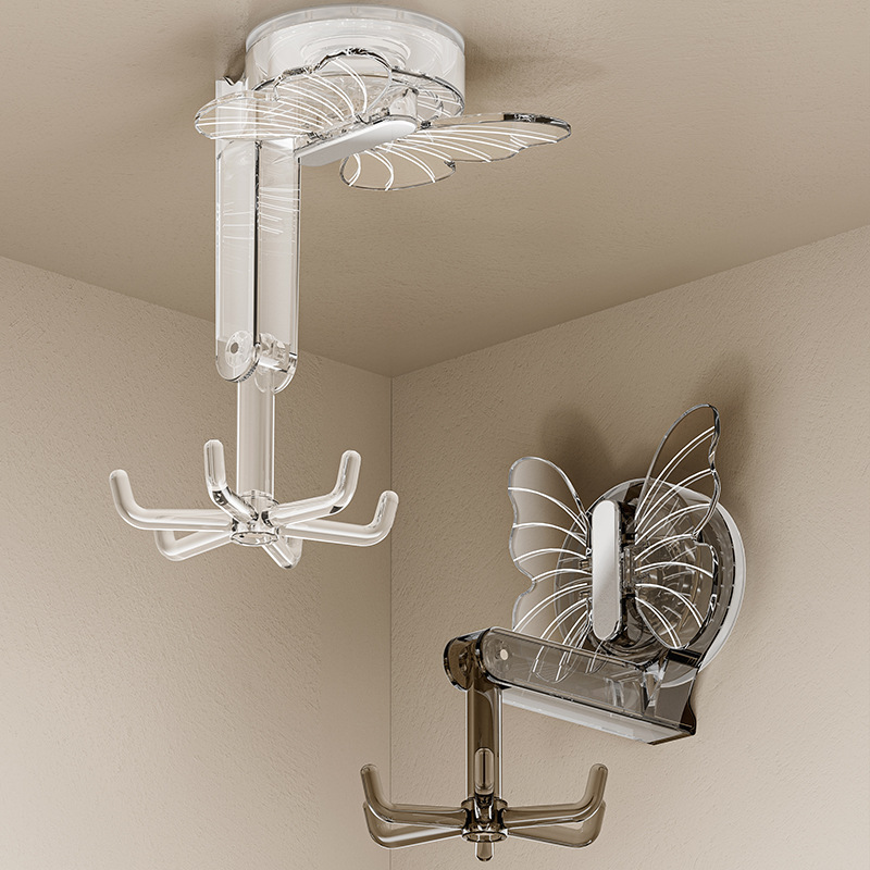 Gancho de ventosa fuerte cocina al vacío cuchara rotativa pala gancho rack multifuncional sin perforación estante de almacenamiento de cocina