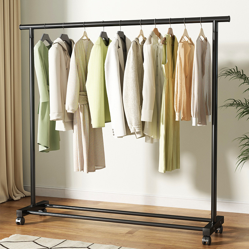 Simple clothes drying rack floor-standing folding household clothes drying rack balcony bedroom clothes rack drying clothes indoor clothes drying rod