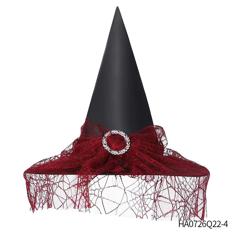 Fiesta de vacaciones Suministros de fiesta Sombrero de bruja de Halloween Sombrero de bruja Sombrero de bruja Accesorios de disfraces de maquillaje