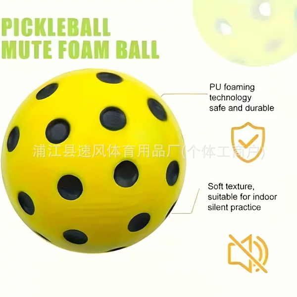 Pickleball Pu Foam Pressure Ball, Silent Grip Ball, Smooth Surface Ball, Stress Relief, High Rebound Pickleball