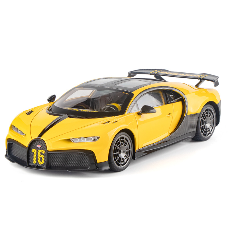 Modelo de aleación Bugatti 1/18, coche deportivo artificial, decoración para sala de estar, regalo para novio, recomendación de regalo para el Día de San Valentín