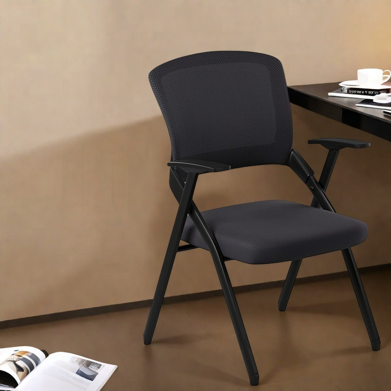 テーブルボード付き折りたたみトレーニングチェアバックレスト会議室トレーニングテーブルと椅子一体型スツール折りたたみオフィスチェアトレーニングチェア|undefined