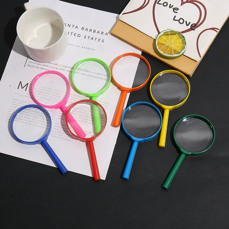 Прямая продажа Южная Корея взрывы 60MM цветной пластик для детей ручная развивающая игрушка рекламный подарок увеличительное стекло