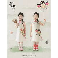 Wulibuyi платье Cheongsam с восточным ритмом для девочек, летнее жизненное милое легкое красочное платье с бумажным воздушным змеем в национальном стиле