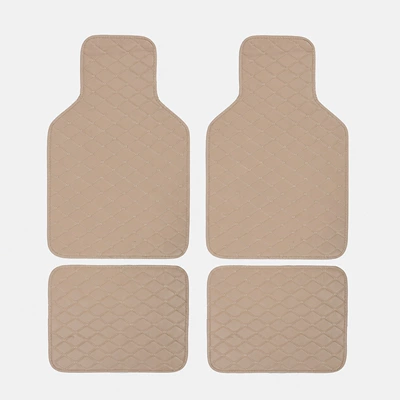 quilted foot mats, right-hand drive — Universal Foot Pad - beige-protruding-head-black