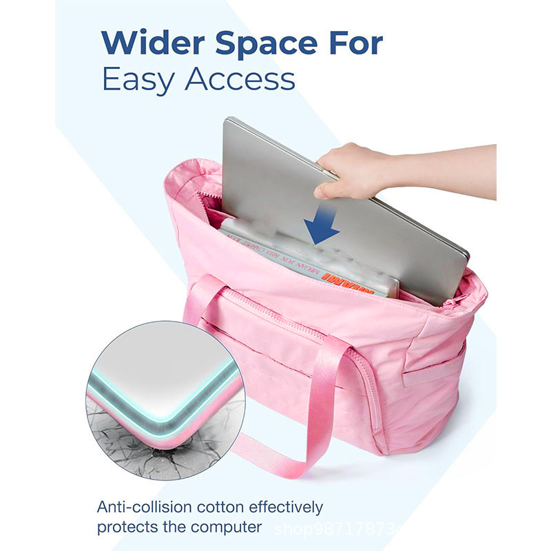 New handbag with yoga pads, straps, quilted shoulder bag, suitable for travel, work, and fitness_voghion.com