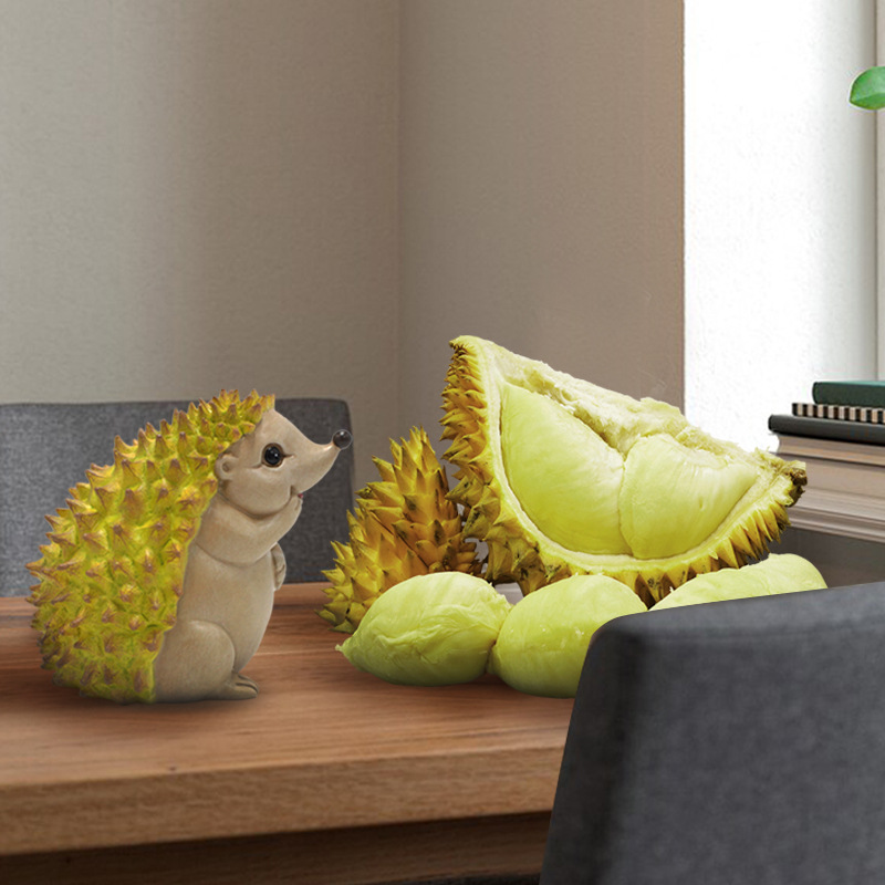  new creative simulation fruit durian decoration resin decoration crafts simulation hedgehog durian decoration