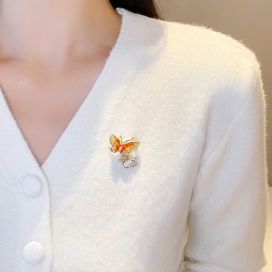 Kristall Schmetterling Brosche Für Damen Elegante Anstecknadel_voghion.com