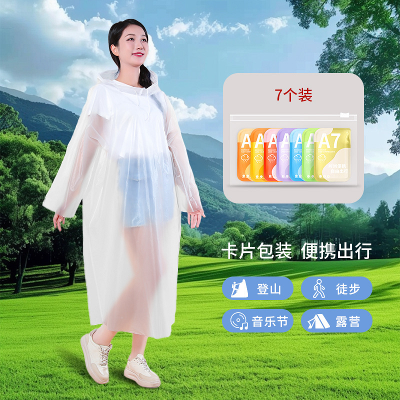 traje de lluvia portátil desechable engrosado y alargado todo el cuerpo a prueba de lluvia día de viaje al aire libre portátil traje de lluvia