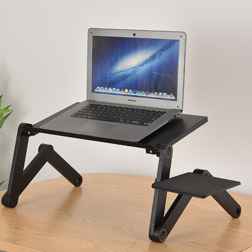 Cooling Laptop Desk Creative Aluminum Adjustable Folding Stand Bed Desk Mobile Lazy Person Computer Desk