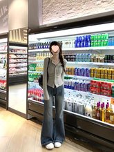 法式修身v领针织打底衫毛衣女早秋装2025新款辣妹显瘦长袖短上衣