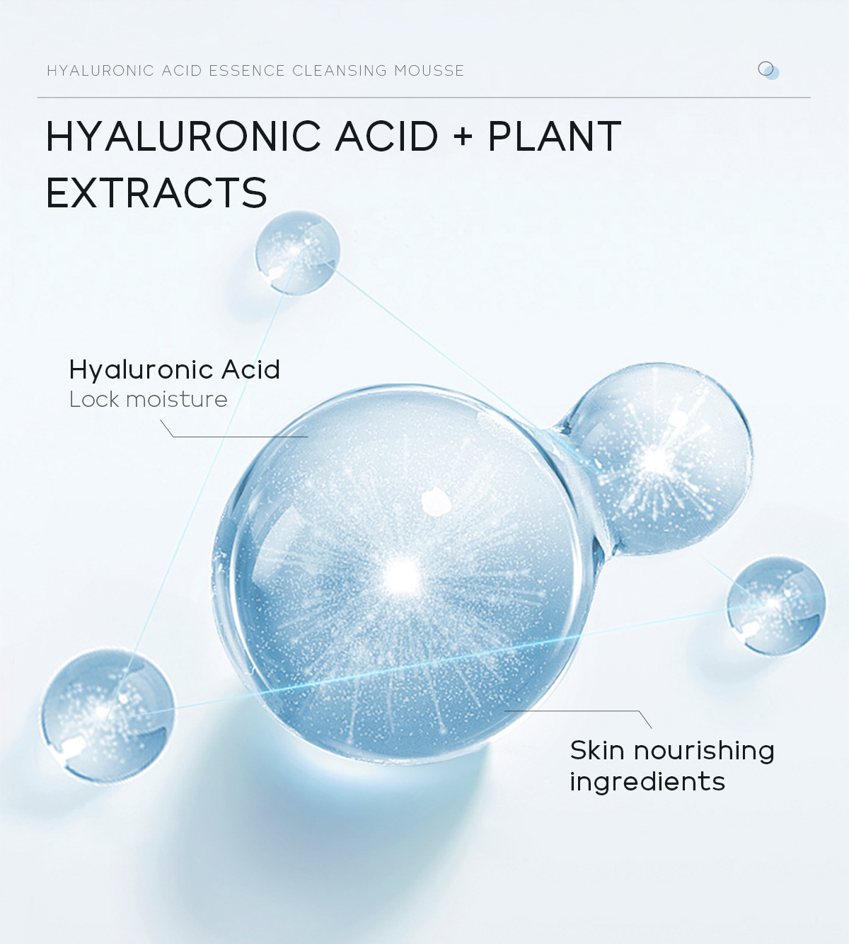 LAIKOU Hyaluronic Acid Cleansing Mousse 120ml New packaging Facial pore-cleaning skin care products manufacturer wholesale undefined