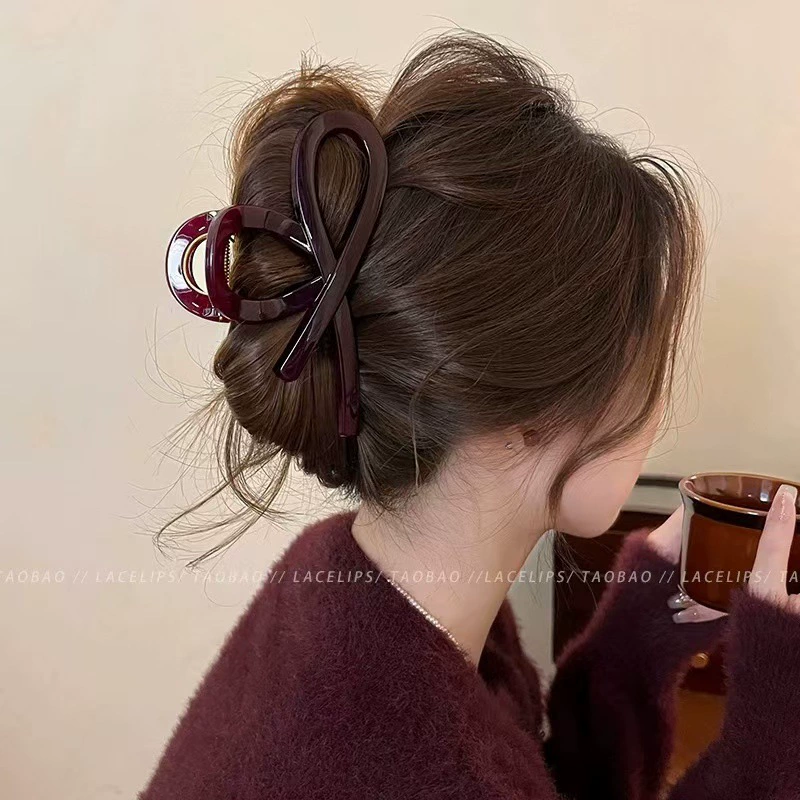 Пластина из акрила quality кривок пальт, большой зажим для волос, акула, аксессуар для волос, Южная Корея, простой и элегантный дизайн, оптовый