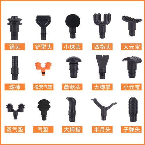 Muscle Relaxer Foam Roller Massage Gun Head Home Fitness Massage Stick Metal ABS PP Foam Roller Massage Gun Accessory