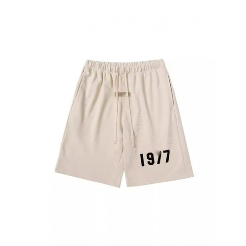 FOG Heavyweight Trendy Short Pants 1977 Fashion Loose Simple Men's Five-Pocket Shorts ESS Silicone Label Five-Pocket Shorts