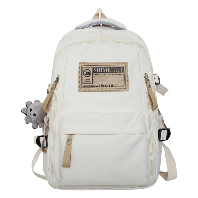 Простой дорожный рюкзак на весну и лето для учащихся начальной школы, повседневный однотонный ультралегкий школьный рюкзак большой вместимости для учащихся средних и старших классов.