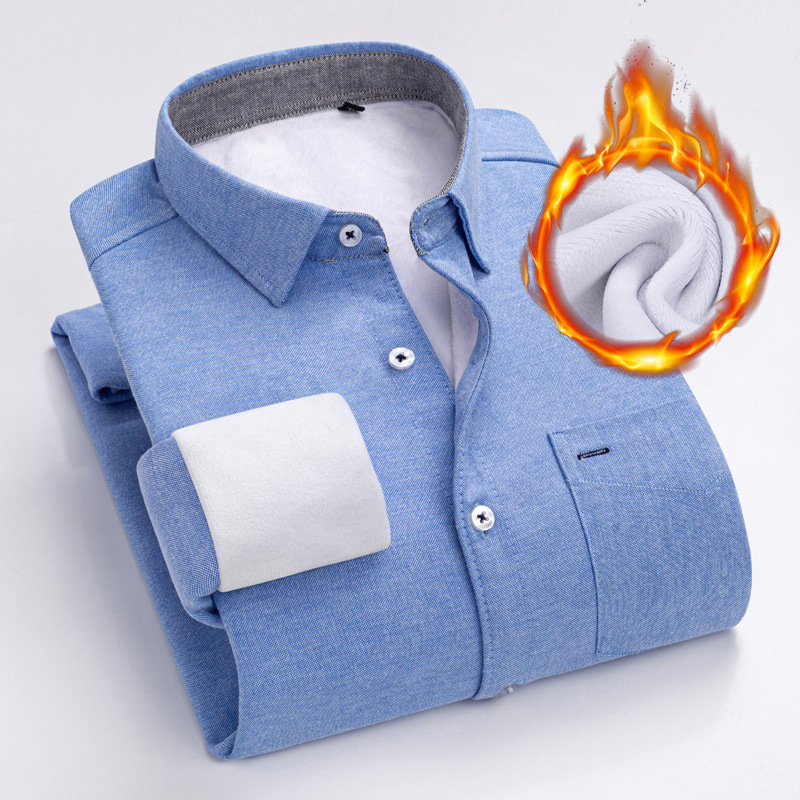 Winter professional casual men's solid color shirt for leisure