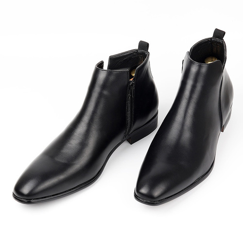 Men's Chelsea Boots with Square Toe, Versatile and Fashionable Men's Short Boots Ankle Boots