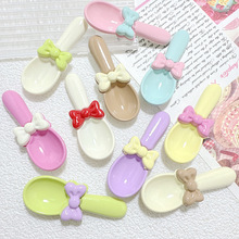 马卡龙领结仿真勺奶油胶diy创意发夹吊坠 鞋花过家家树脂配件批发