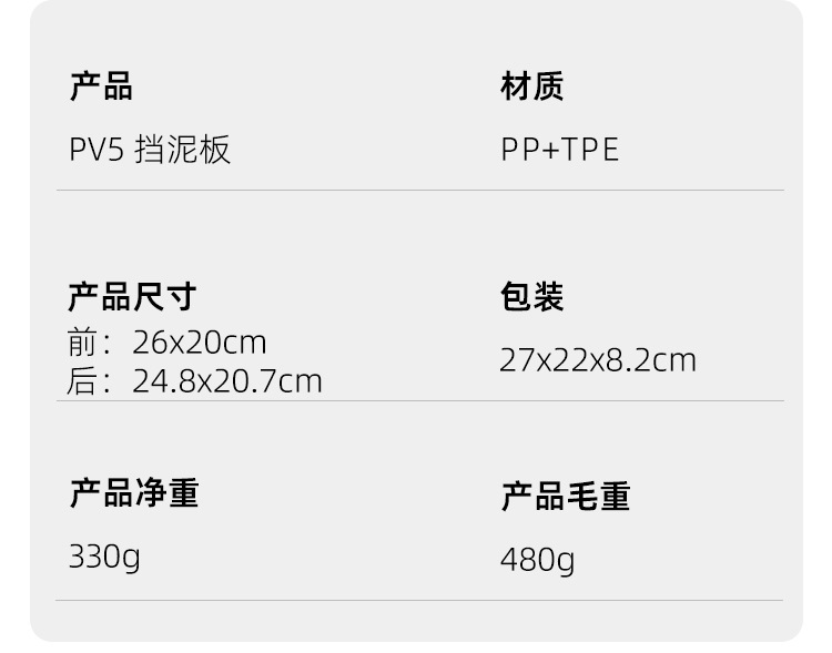 Suitable for 2025-26 Kia PV5 mud flaps, car tire mud guards, foreign trade cross-border modification accessories