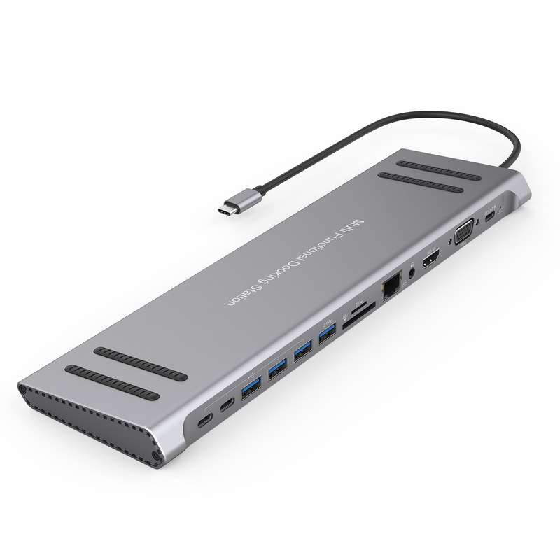 13-in-1 Multifunctional Docking Station Base Suitable for Laptops, Tablets and Other Products, a Hot-Selling USB Model