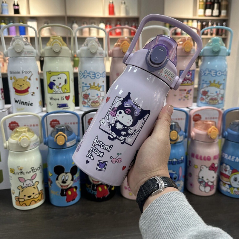 卡通儿童吸管保温杯男女小学生高颜值不锈钢杯子水壶便携水杯|undefined